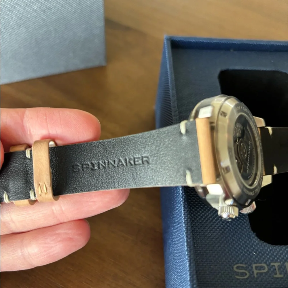 SPINNAKER Bradner Automatic Leather Strap 42mm Watch - Picture 12 of 14